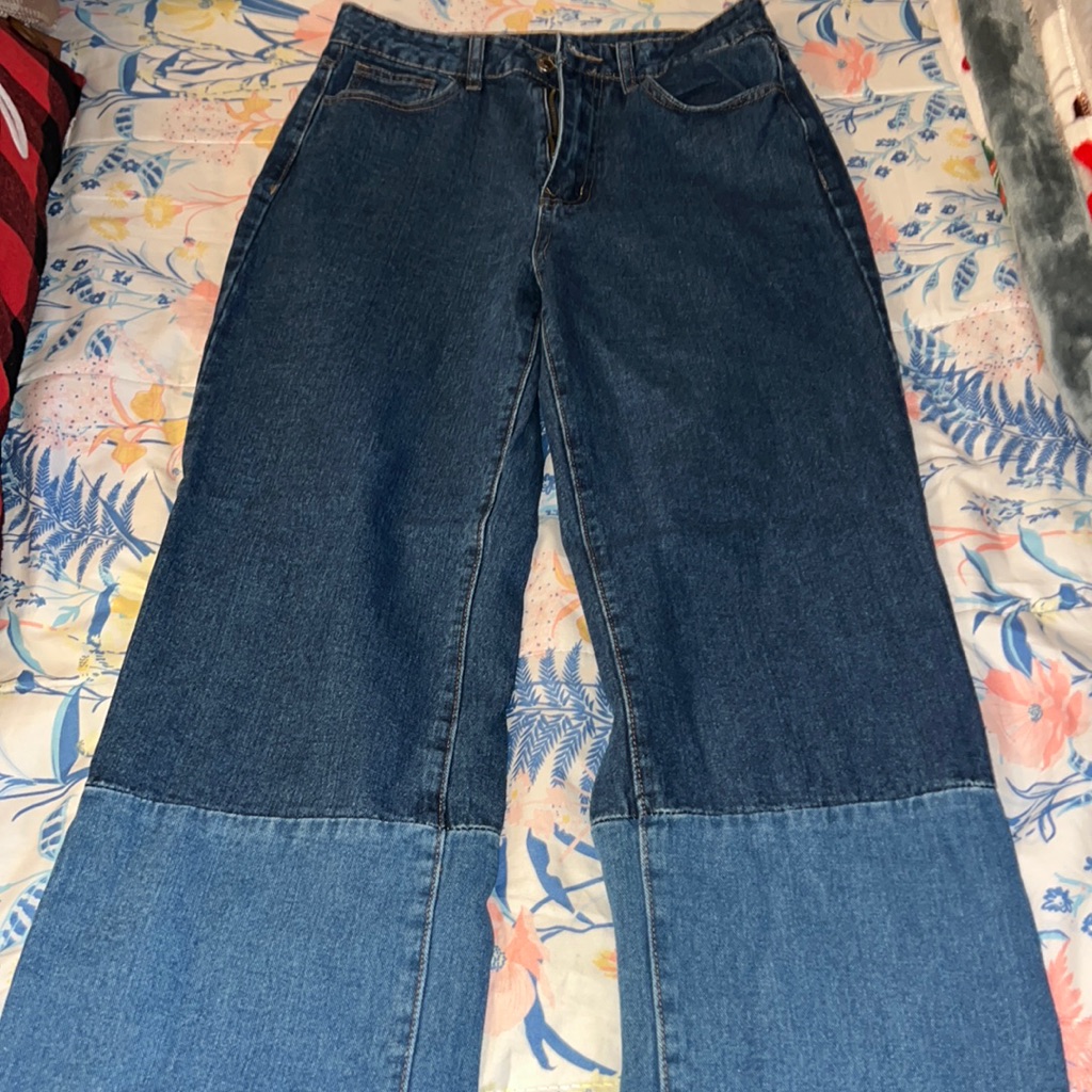 Flared Pattern Jeans